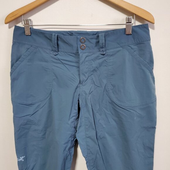 ARC'TERYX Parapet Hiking Capris Pants TerraTex Nylon Gorpcore Blue Women 8 x 19" - Picture 5 of 16